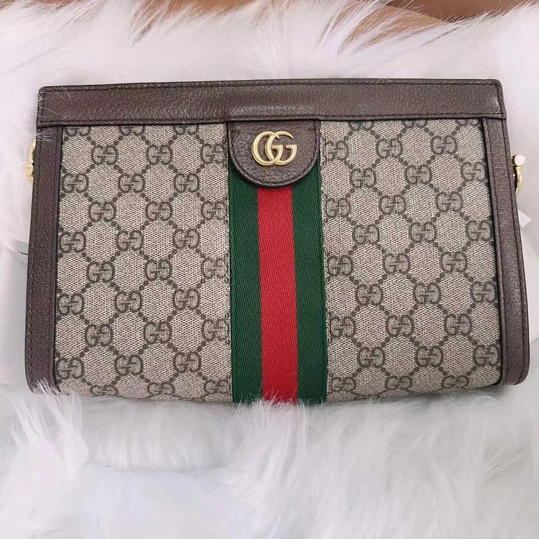 95新 GUCCI/古驰 古驰老花夹子时尚单肩包
