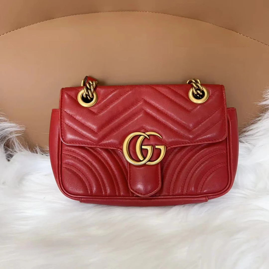 95新 GUCCI/古驰 古驰 百搭款红色马蒙22