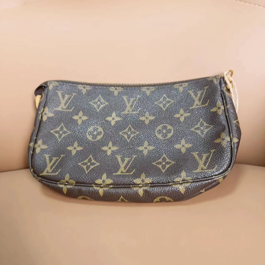 95新 LouisVuitton/路易威登 路易威登老花大麻将单肩包