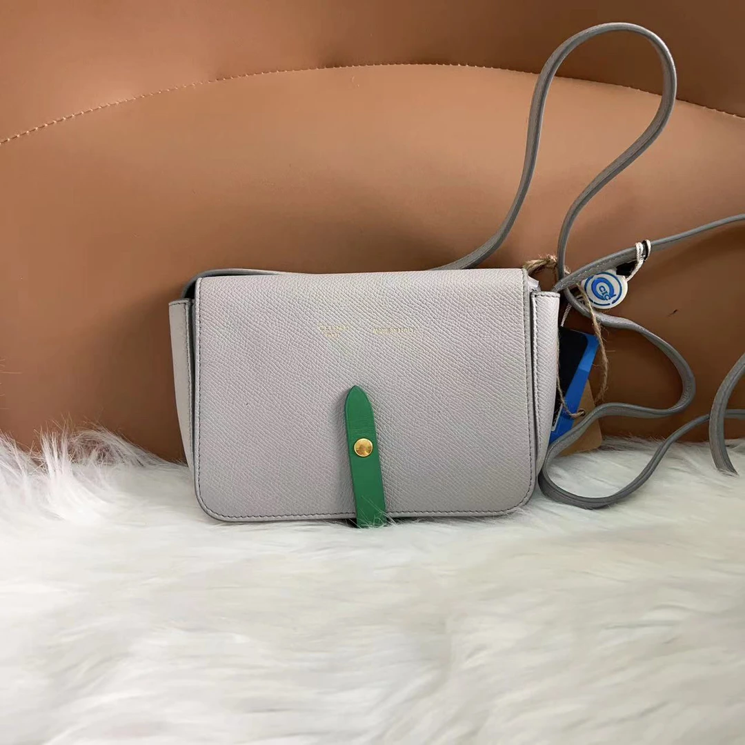 95新 Celine/思琳 思琳 百搭款百搭款大象灰mini单肩包