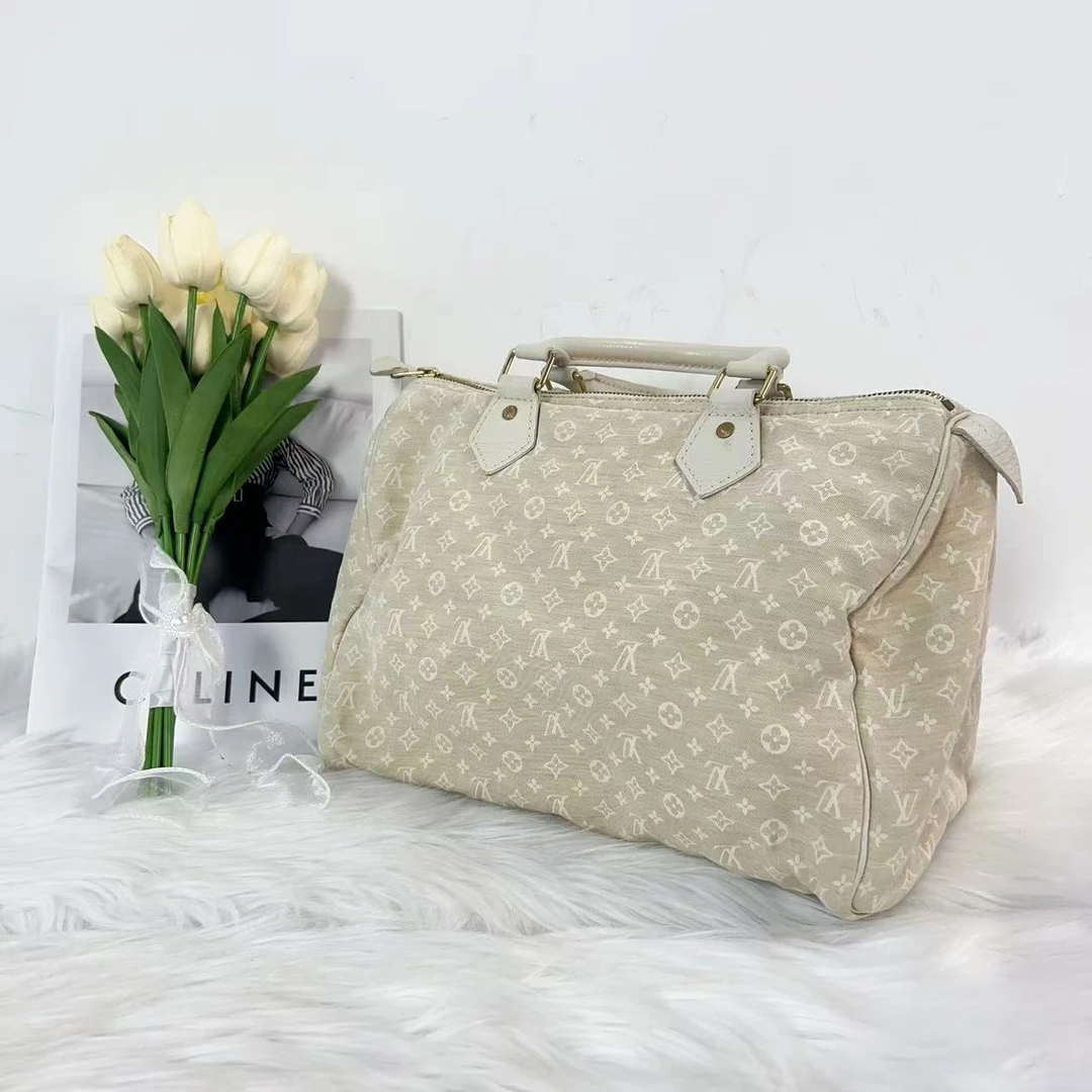 95新 LouisVuitton/路易威登 路易威登 百搭款丹宁老花波士顿