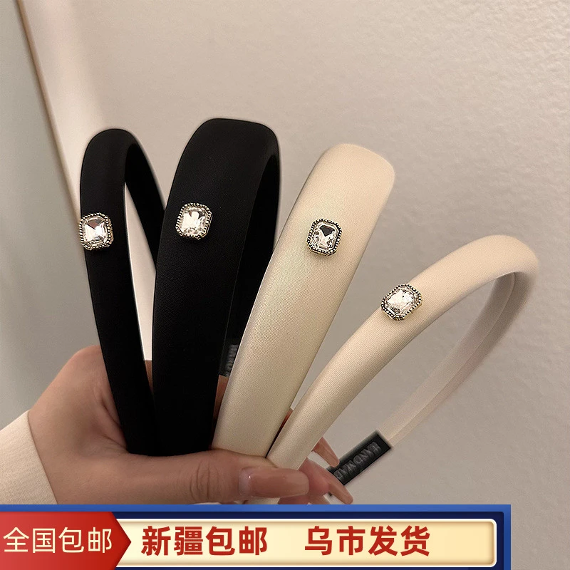 新疆包邮新款复古感珍珠锆石发箍精致少女头箍气质小众设计发饰