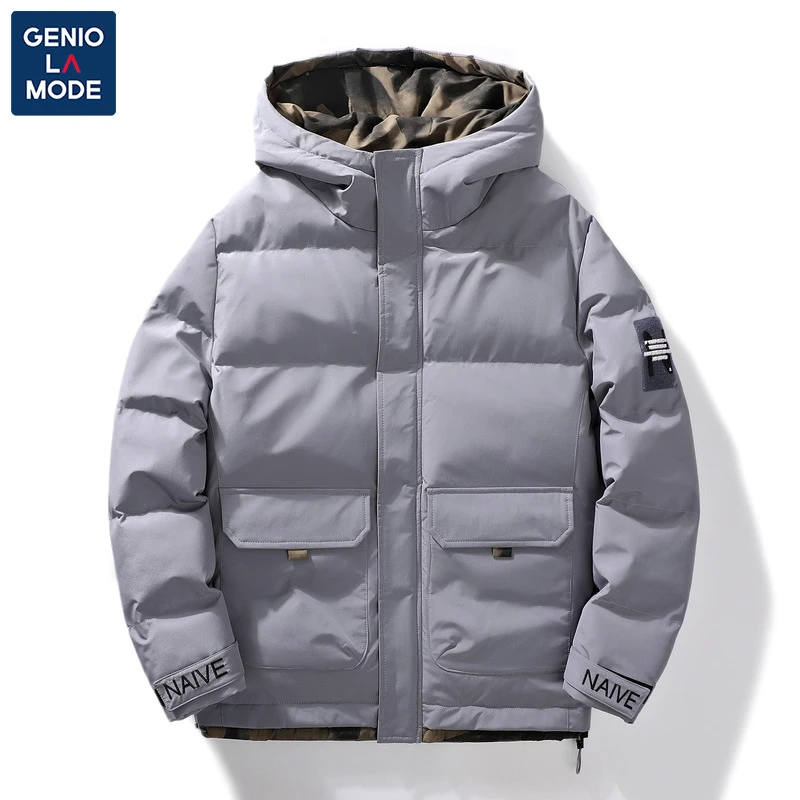 森马集团GENIOLAMODE棉衣男冬季加厚新款连帽面包服潮流青年外套
