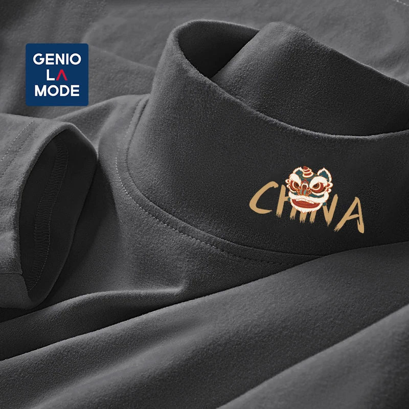 GENIOLAMODE双面绒打底衫男秋冬半高领长袖保暖男士内搭保暖亲肤