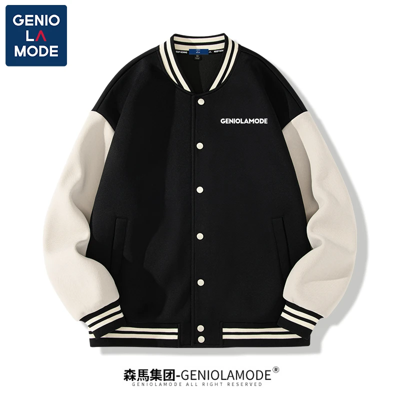 集团品牌GENIOLAMODE美式复古棒球服男设计感小众夹克vintage外套