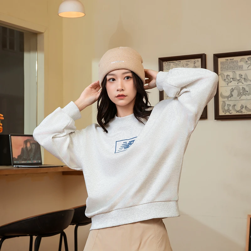 New Balance NB女装卫衣2025秋新款运动休闲圆领套头衫WT33514SAH