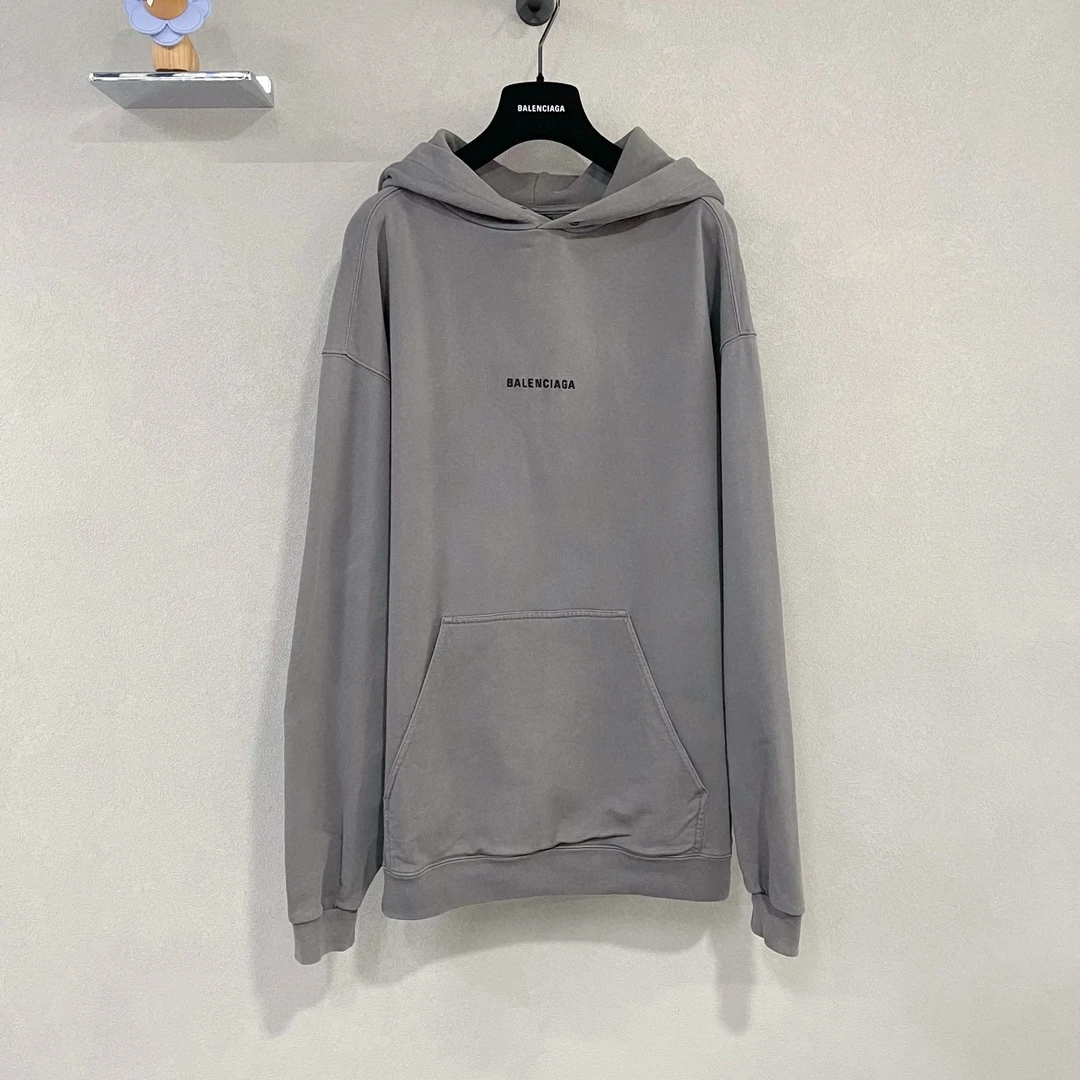 Balenciaga/巴黎世家灰色卫衣 简约百搭 男女同款 95新 GNK001769