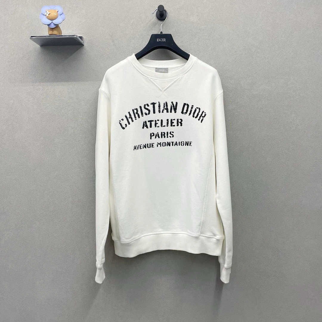 DIOR/迪奥白色字母印花 卫衣 宽松简约 潮流时尚/95新/SH002869