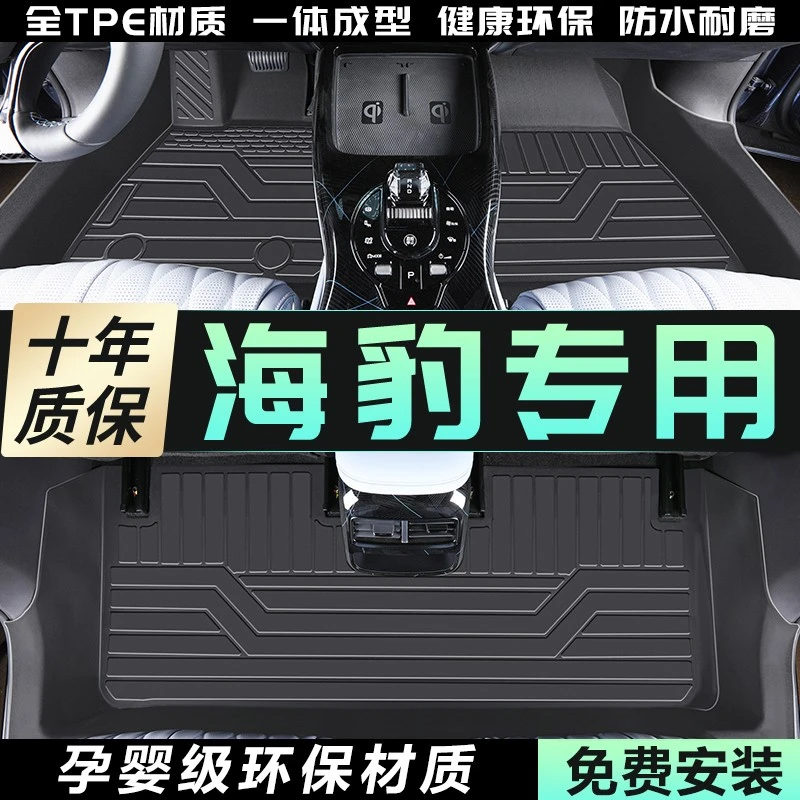 适用于2022款比亚迪海豹专用脚垫TPE全包围汽车用品22改装地毯