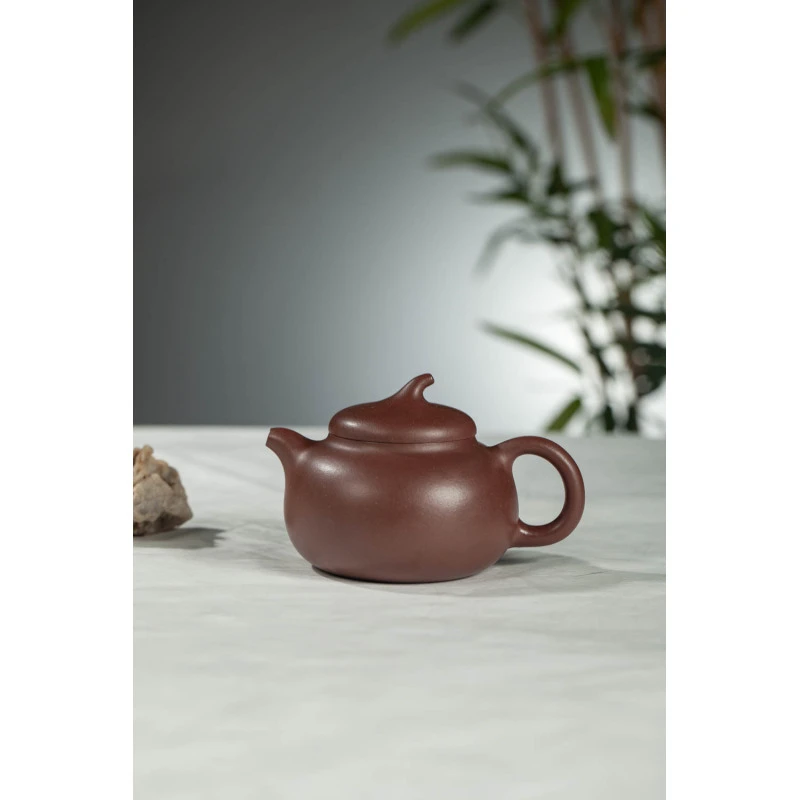 《紫泥茄瓜》- 约280cc -手工紫砂壶-cs