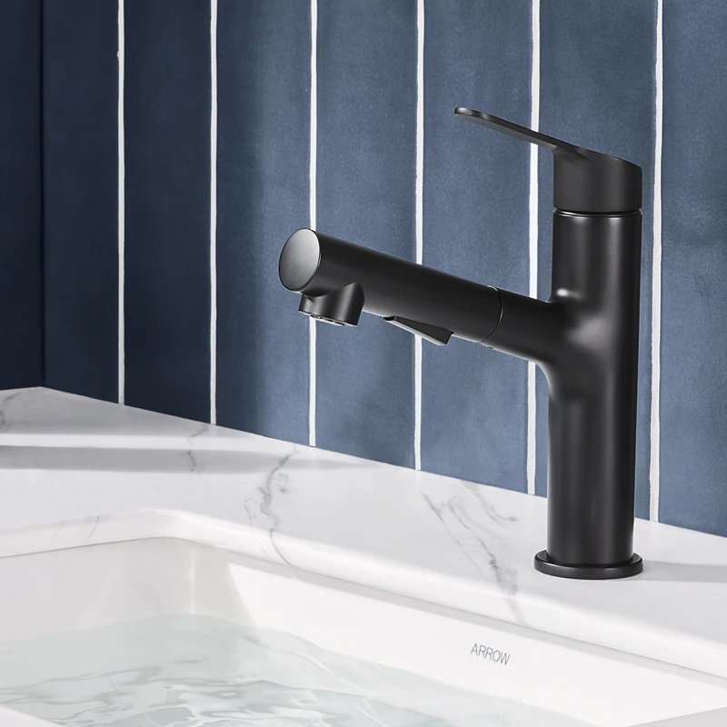 【不包安装】箭牌功能抽拉防堵防漏下水器下水管4187面盆龙头套餐