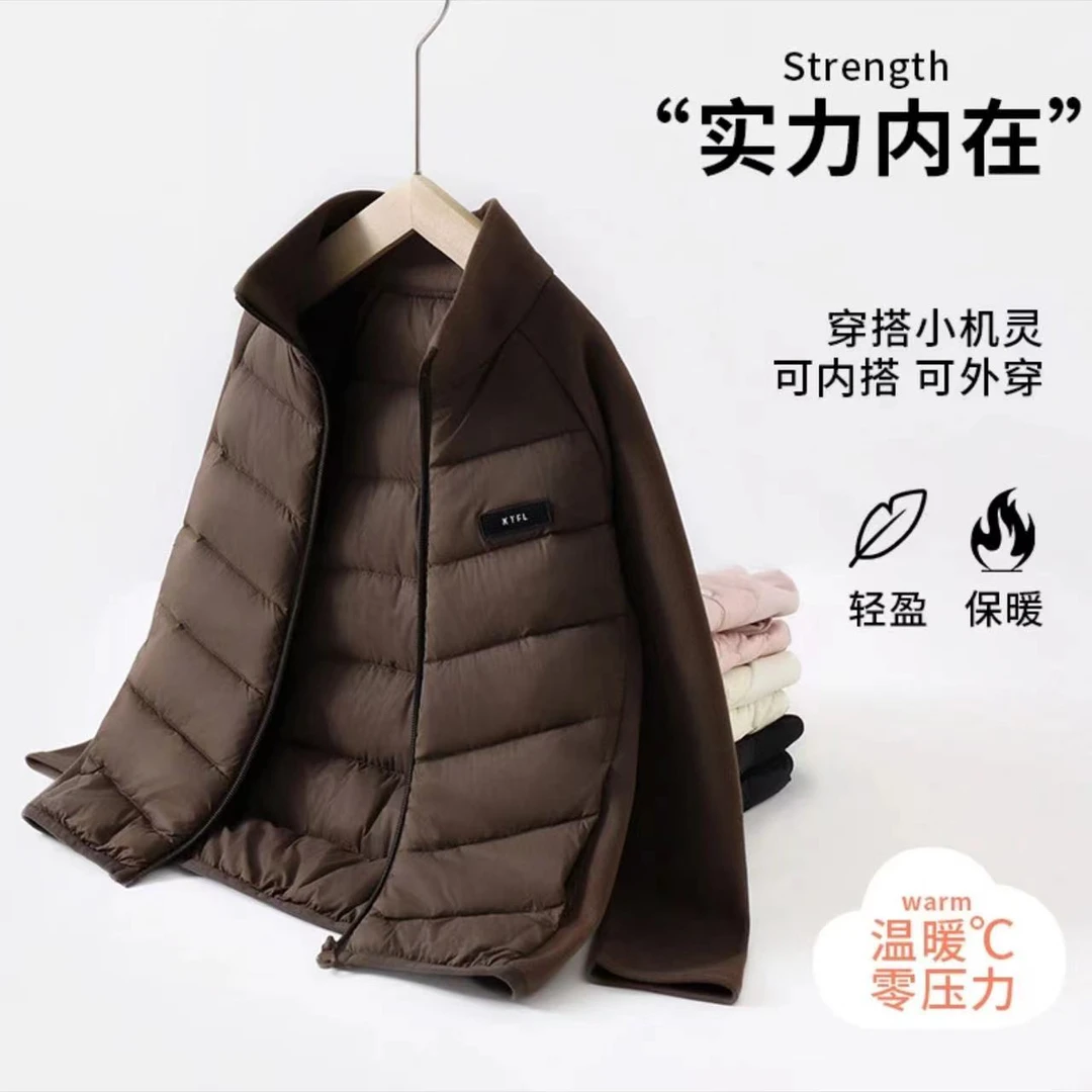 儿童羽绒服内胆2024新款冬季拼接外套男童立领轻薄保暖服校服神器
