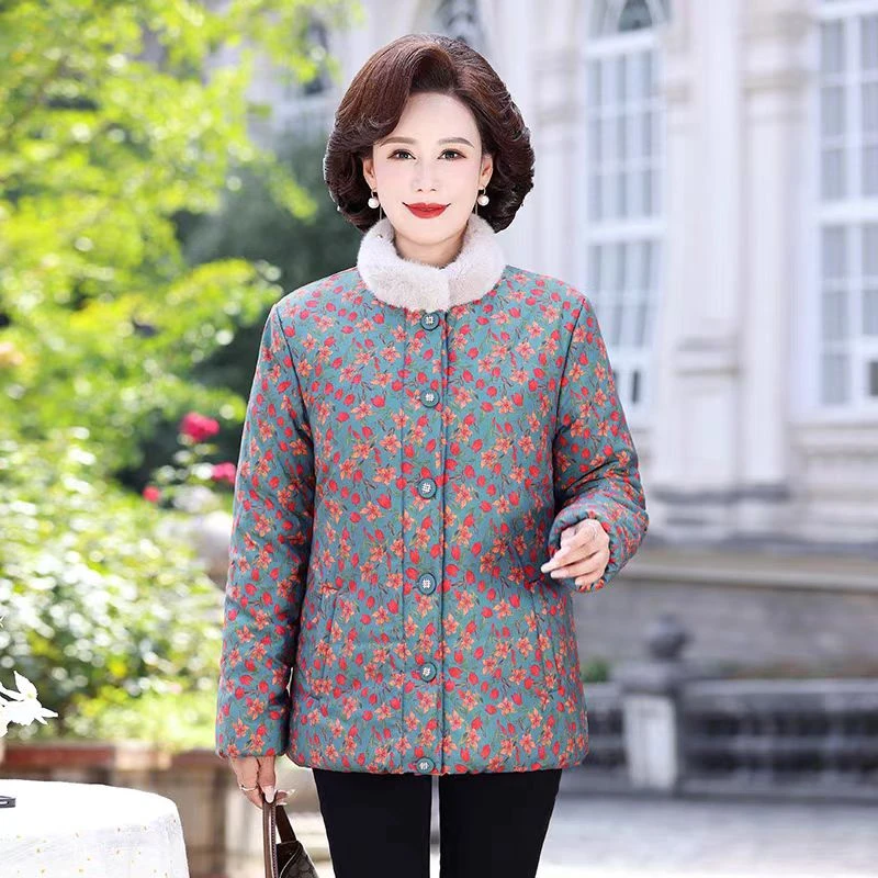 7431-中老年妈妈装秋冬保暖妈妈装外套时尚妈妈装【3号仓】