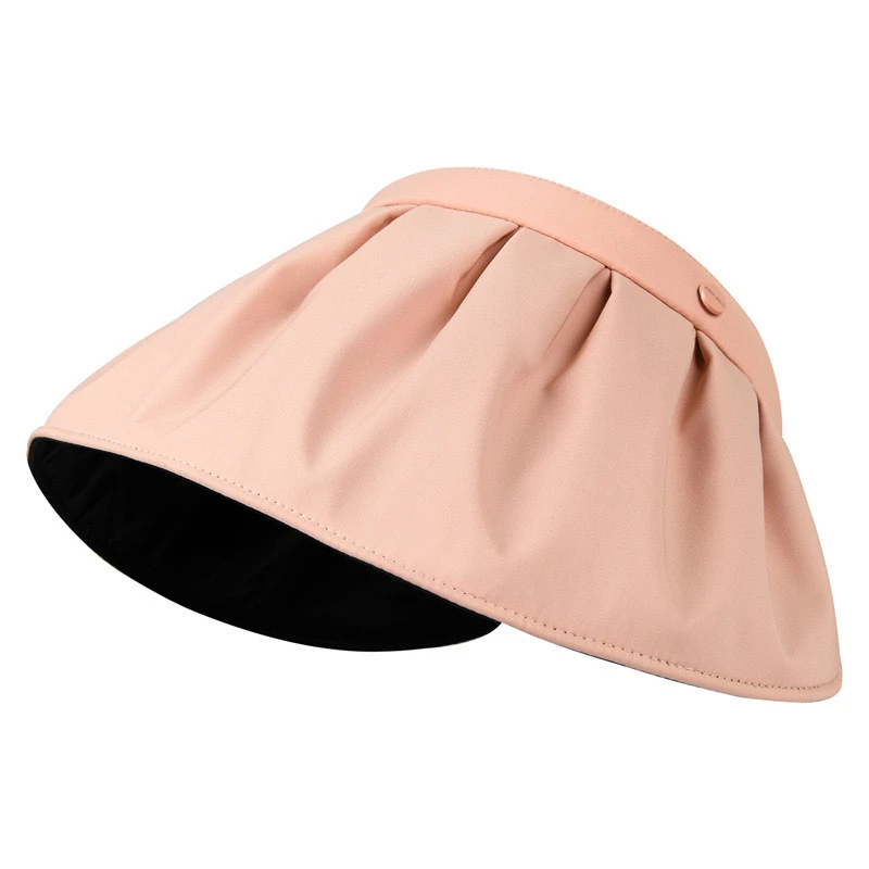 黑胶防晒帽女户外大帽檐可折叠贝壳帽