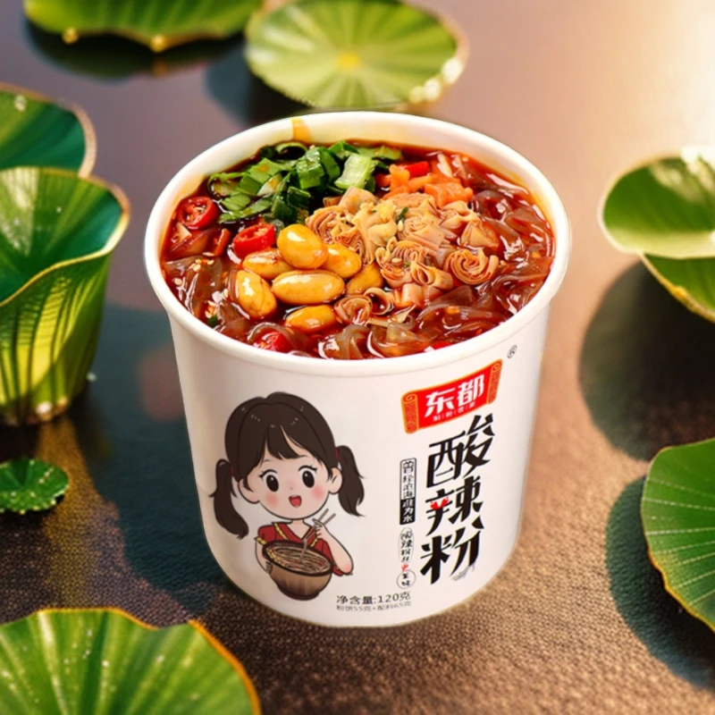 东都酸辣粉甄选红薯粉小宽粉正宗非油炸美味冲泡嗦粉酸爽麻辣调味