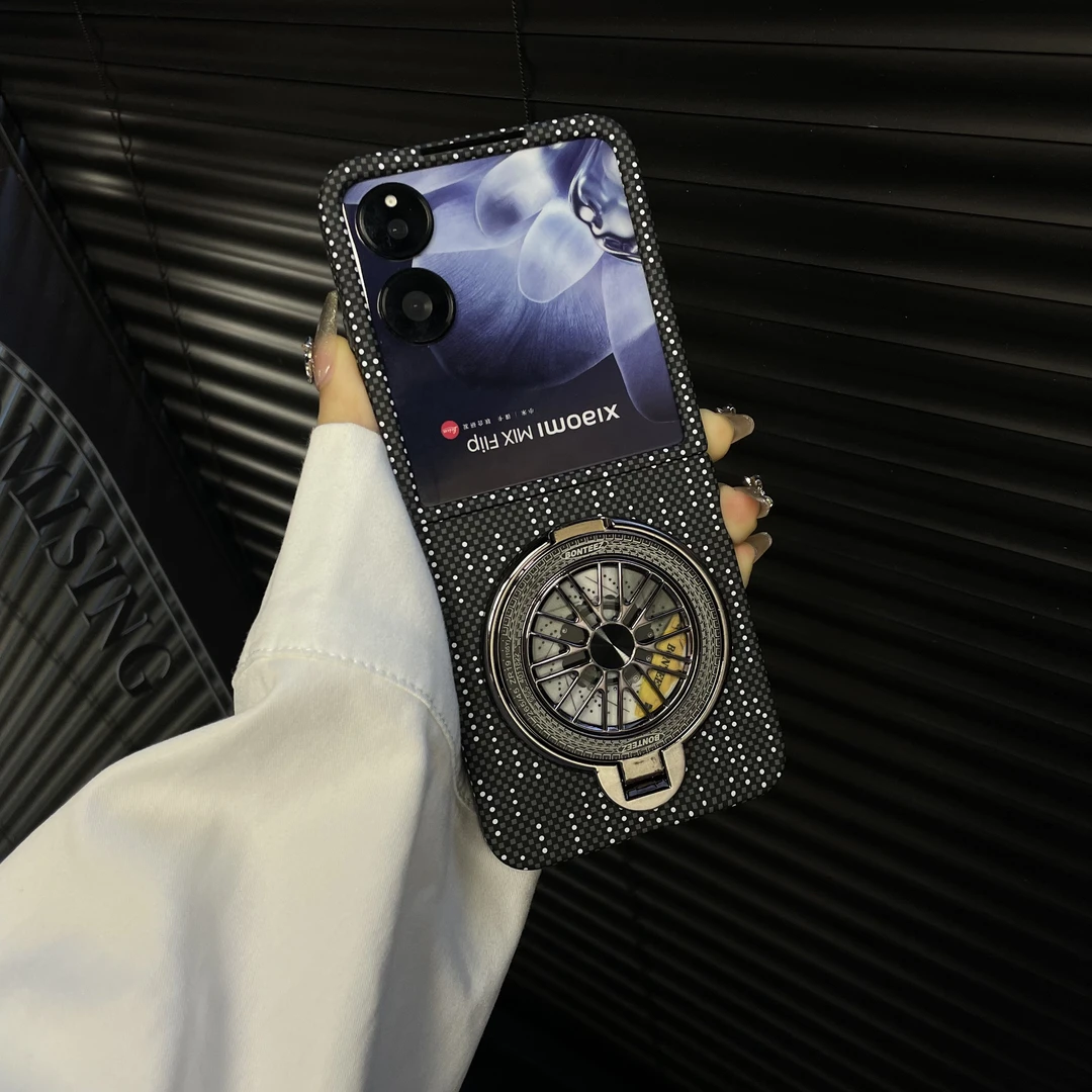 适用小米mixflip手机壳太空人马赛克水贴壳mixflip时尚保护壳潮流