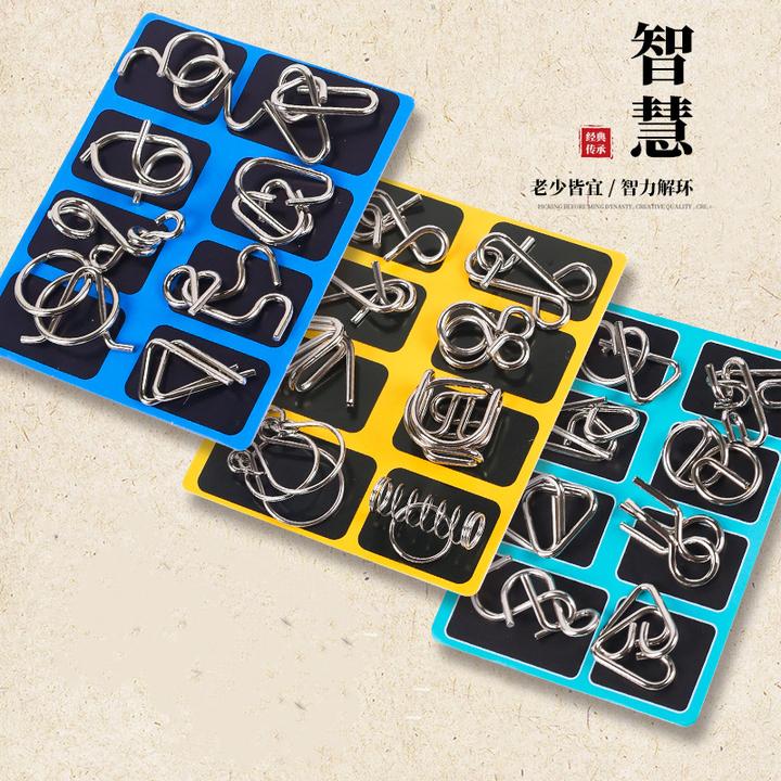【快来薅羊毛喽】 益智玩具孔明锁解环智力解扣休闲24件套鲁班锁