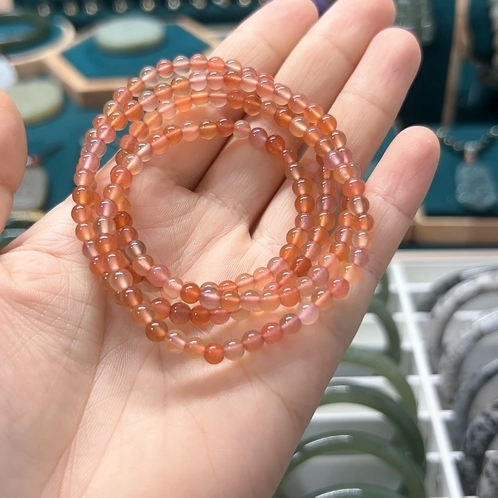 南红玛瑙手链合金