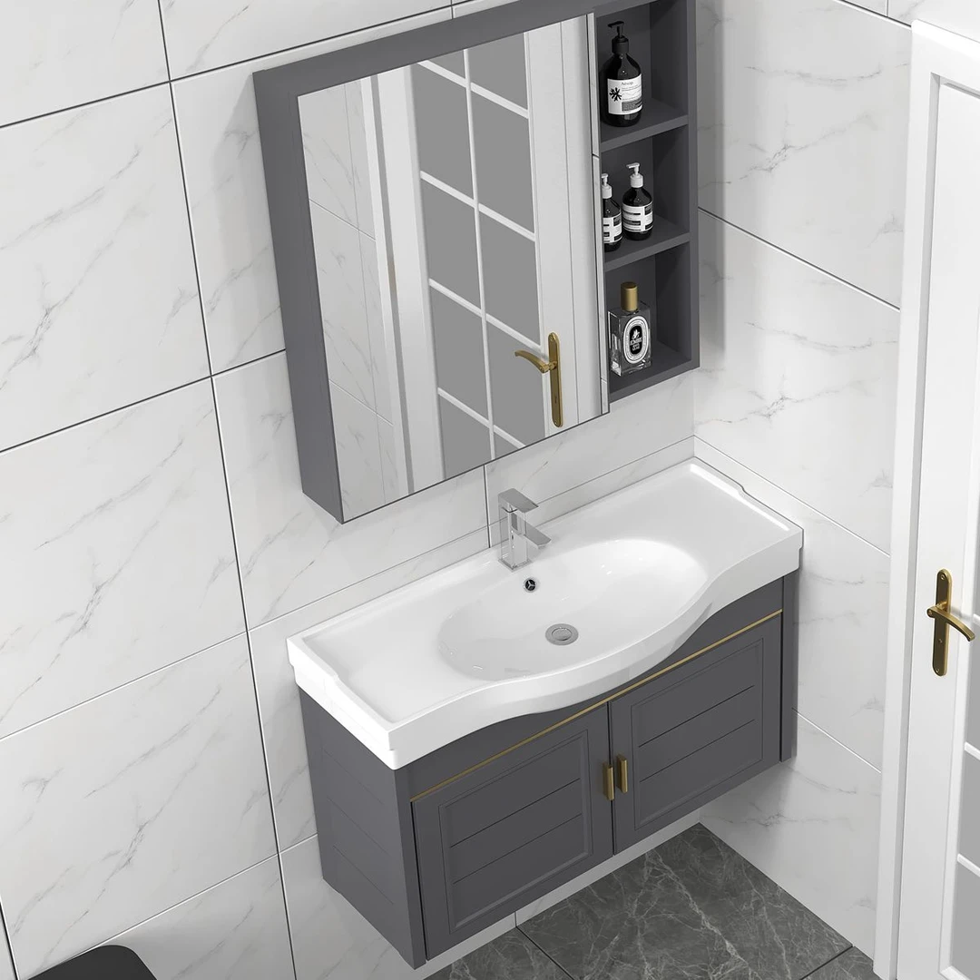 2024新款长小尺寸大肚盆浴室柜组合卫生间洗手台洗脸池大台面家用