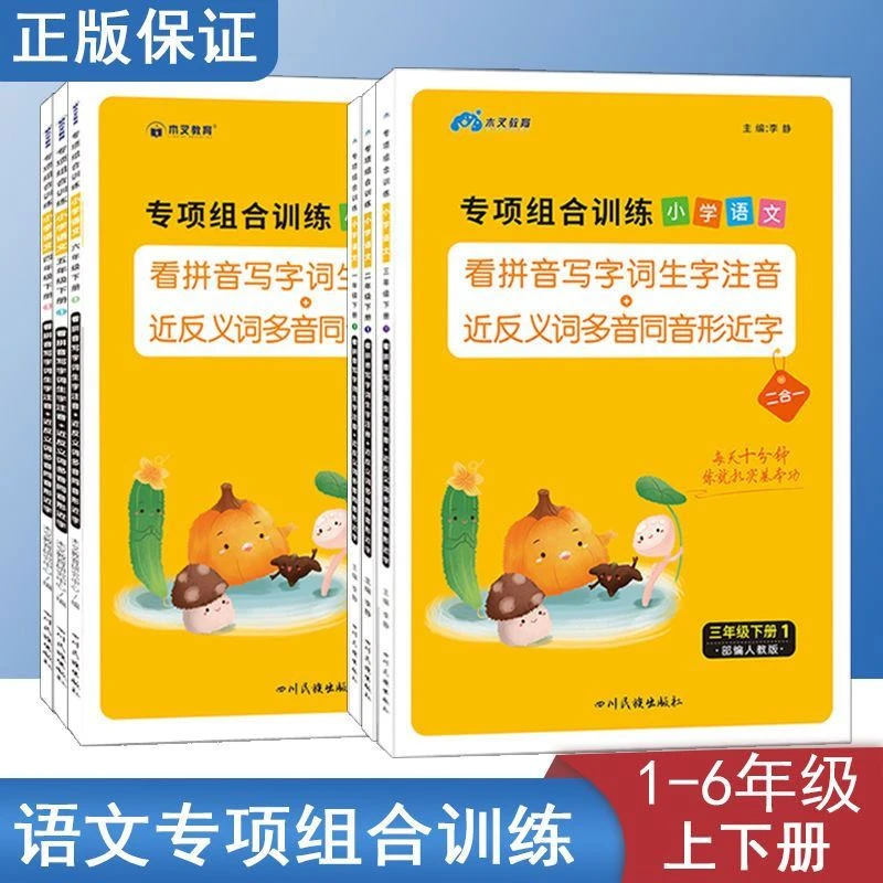 看拼音写词语专项组合训练一二三四五六年级上下册语文专项练习册
