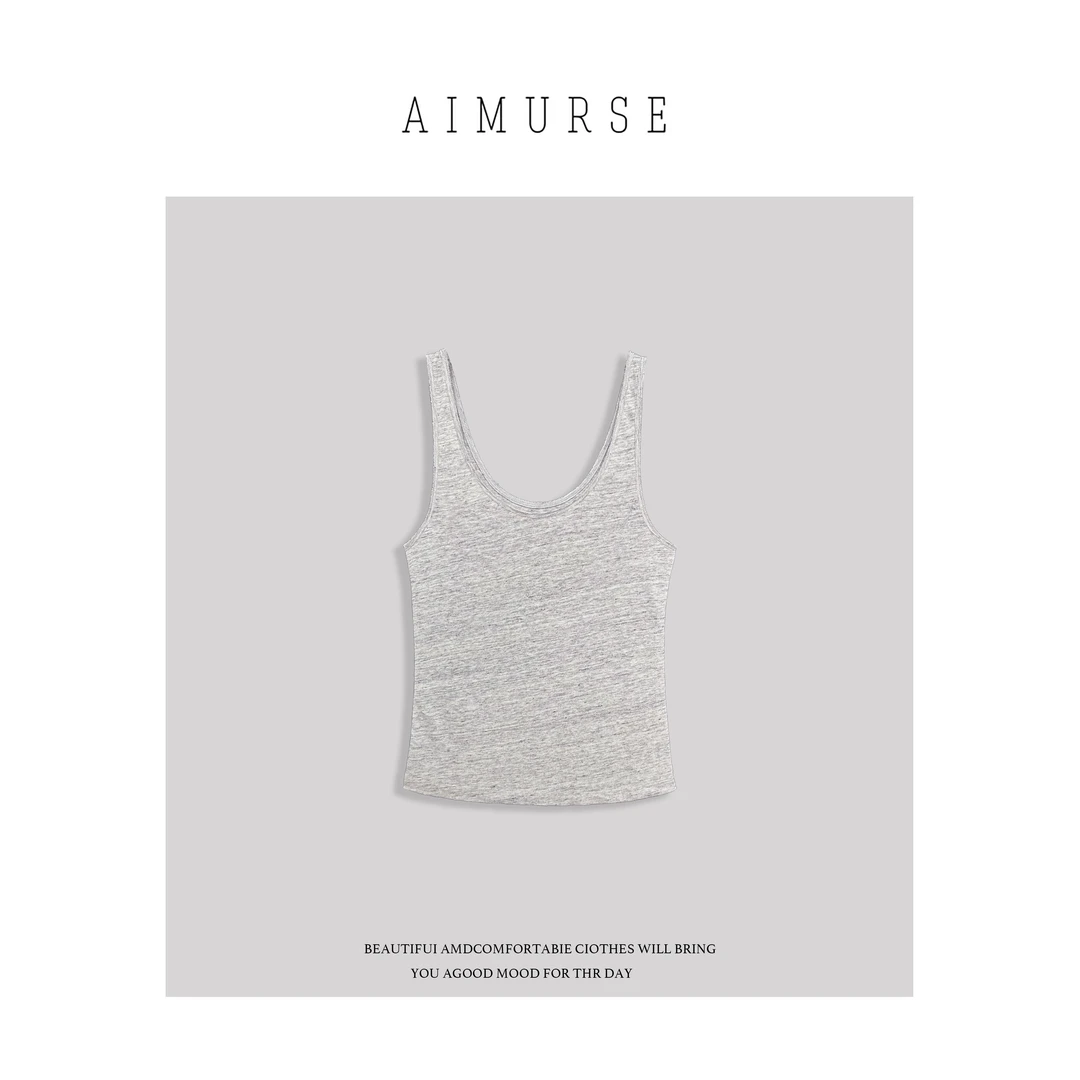 JinJin 小众设计师 女士简约百搭时髦气质背心吊带女 AM5623