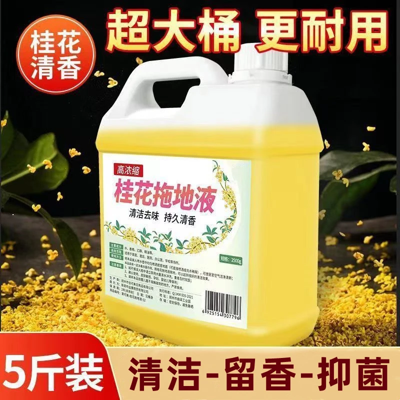 桂花拖地清洁液浓香型持久留香瓷砖洗洁精家庭宾馆酒店地板一拖净