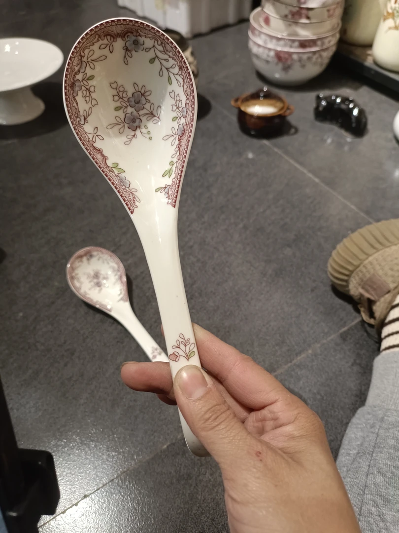 磁州窑釉中彩青花大勺