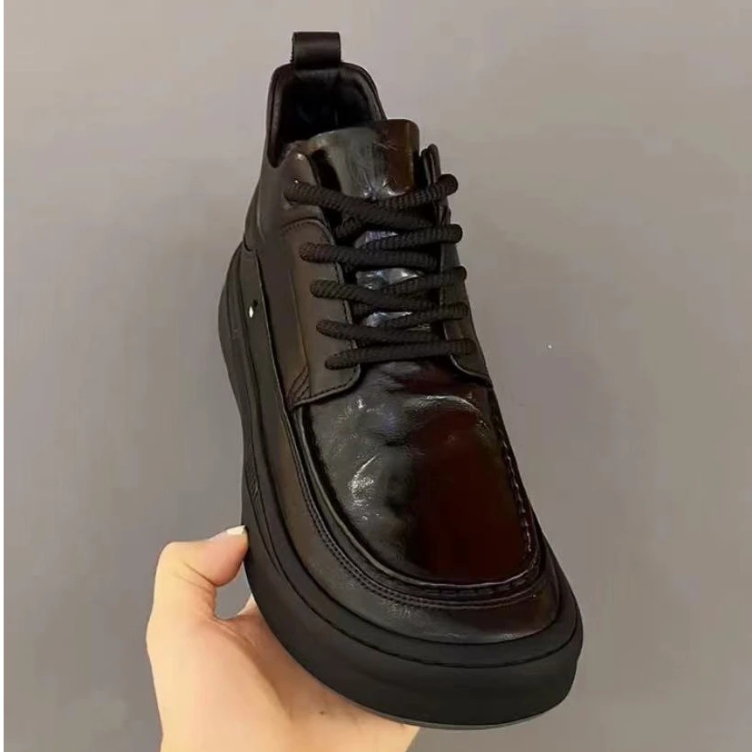 新款高品质全皮面休闲百搭男鞋