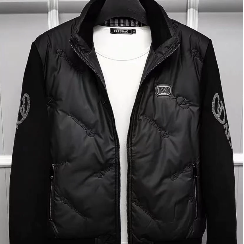 新款高品质男士立领加棉夹克外套