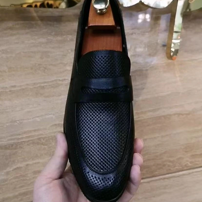 新款高品质全皮面休闲百搭男鞋