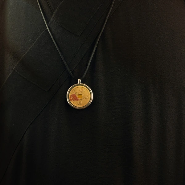 黄铜吊坠 国潮五岳真形挂坠九字真言新中式/古风新款男士情侣项坠