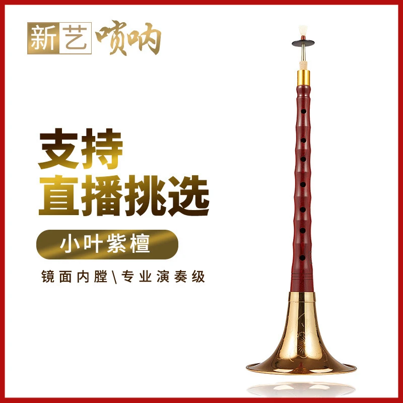 新艺小叶紫檀唢呐乐器初学者全套科檀唢呐ABCD调厂家直销民族乐器