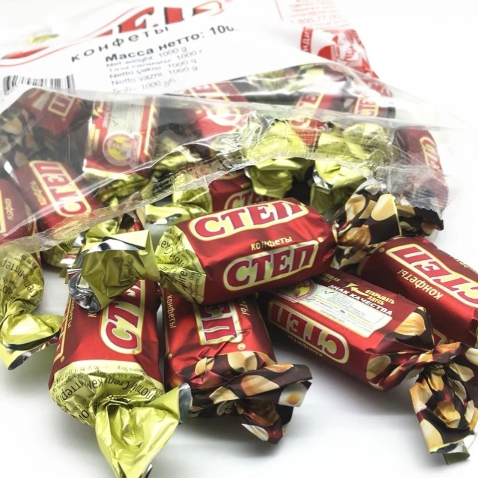 俄罗斯进口酱皮花生糖一袋500克