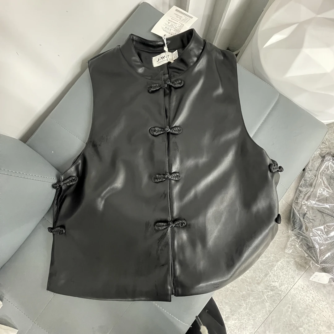 11008上衣马甲立领无袖服装新中式网红时尚复古休闲中国风百搭