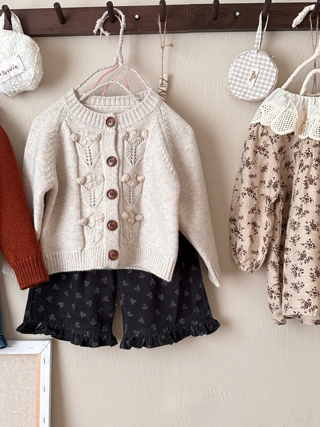 【XTL】2024新秋韩版米色针织开衫—85266