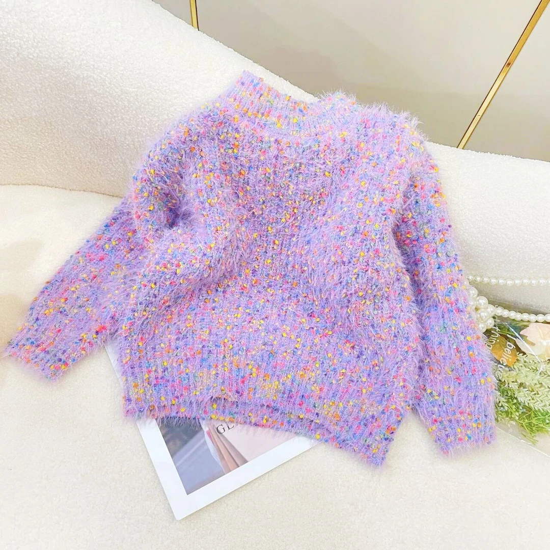 女童亲子装网红洋气毛衣秋冬外套