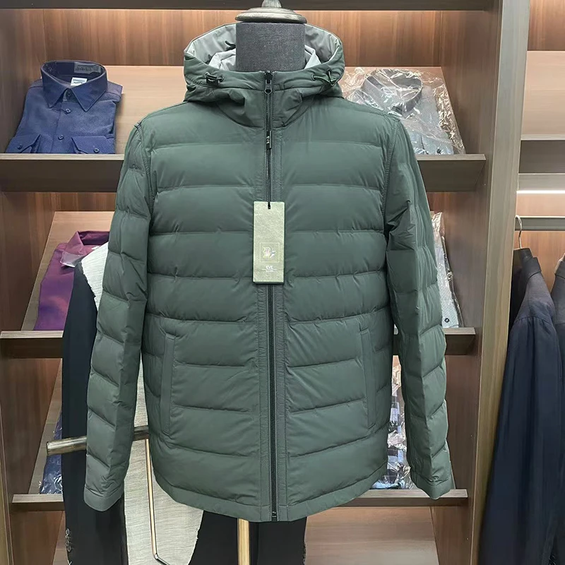 YW346依秋冬男式羽绒服 鸭绒商务休闲保暖防风防水外套 时尚双面