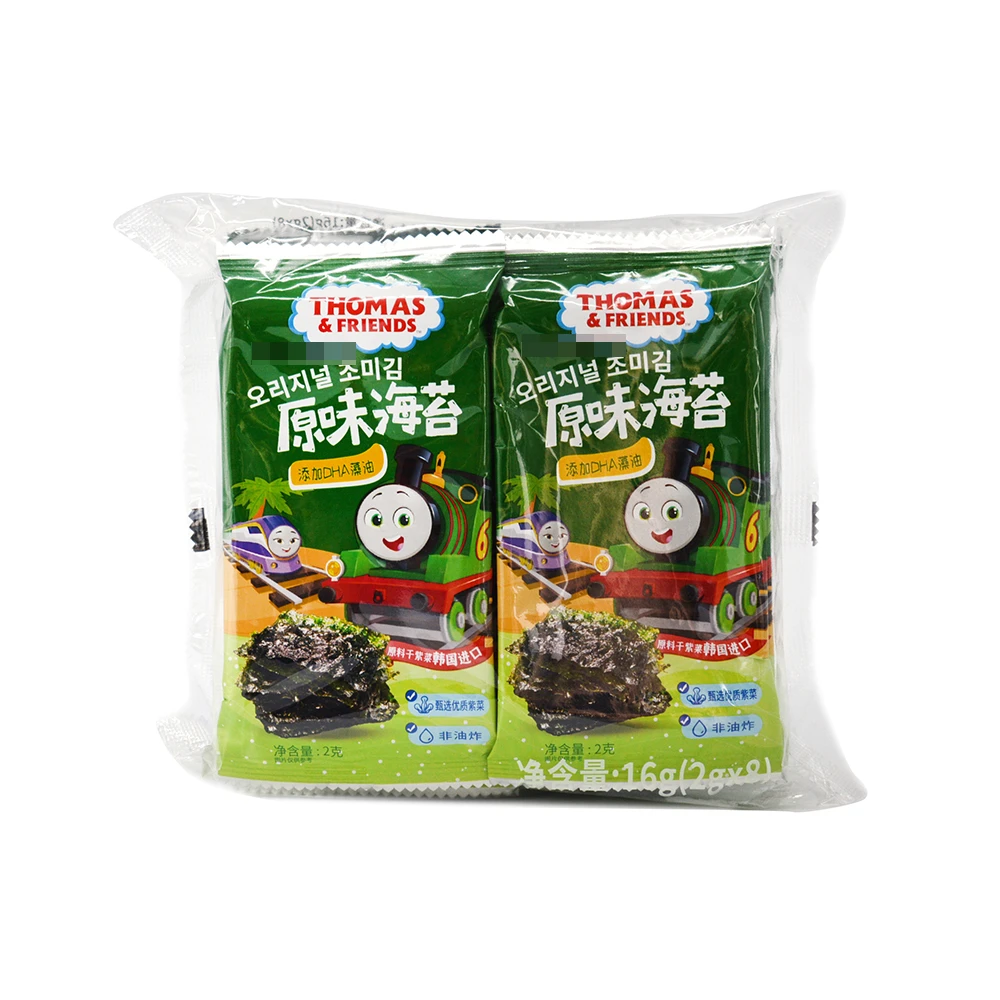 托马斯小火车海苔即食脆片2g×8包儿童海苔碎拌饭紫菜