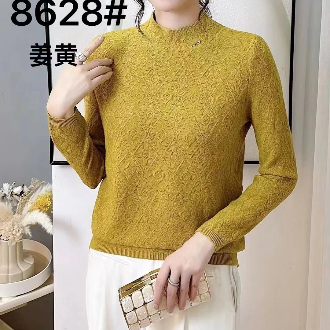 8628款打底毛衣长袖洋气时尚百搭半高领秋冬套头毛衫