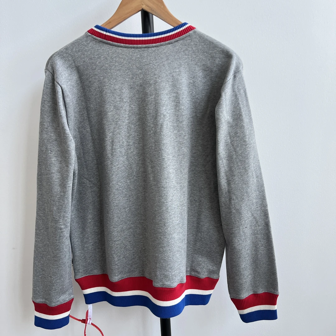 （2.25）L-17 EX 潮牌秋季男士印花灰色圆领长袖套头卫衣  06722