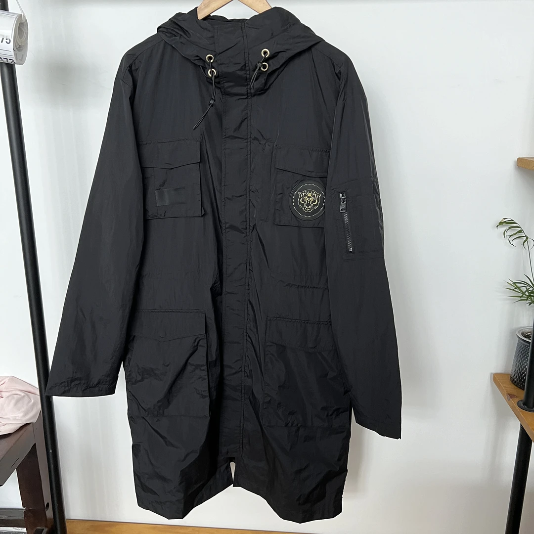 U-15【瑕疵款 介意勿拍】潮牌虎头印花休闲连帽风衣外套 WJ025