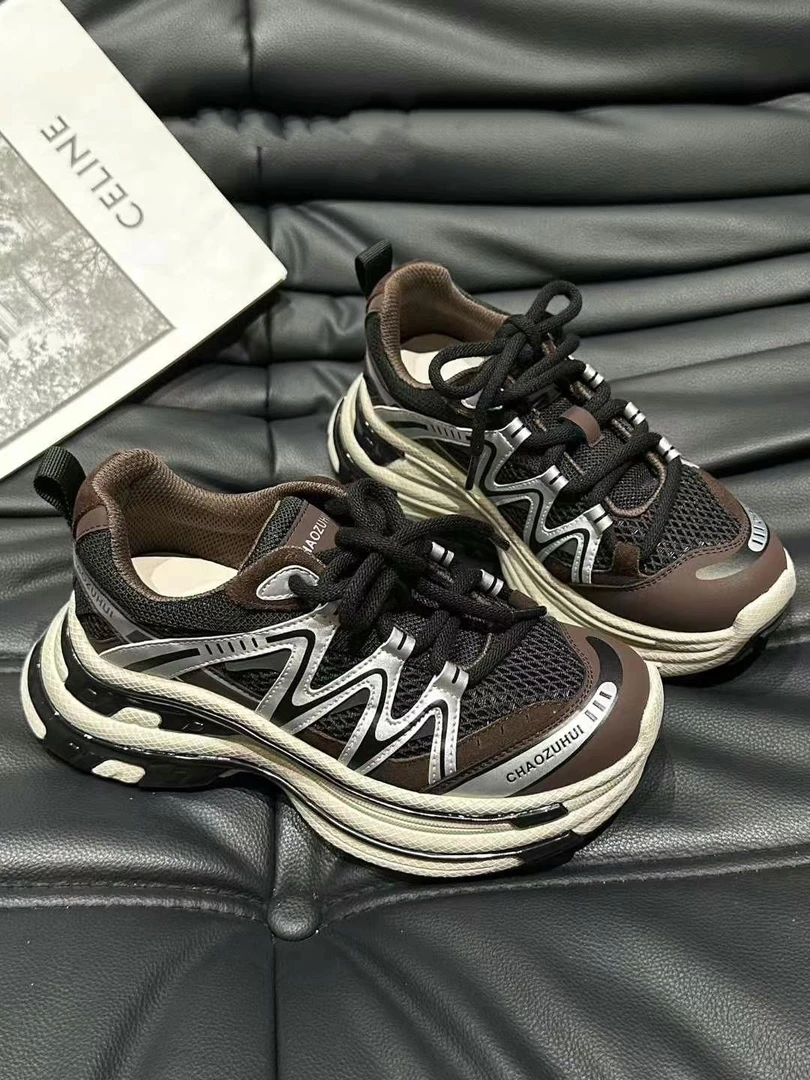 SUSU 小众百搭网红炸街显脚做旧擦色老爹鞋 9877-01(四右3)