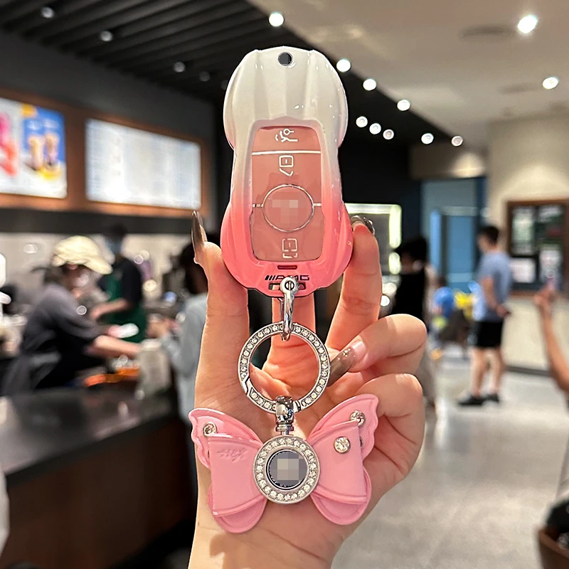 奔驰c260l钥匙套e300l高级感glc300la200车gle350glb220扣glas400