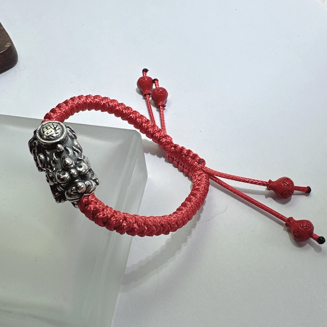 925银皮质手链 （老银工厂店）S1 精品时尚潮流貔貅手链 1211