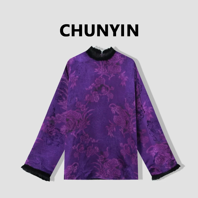 李心儿【诗安双面穿】LBHF新中式国风设计师提花时尚长袖29438