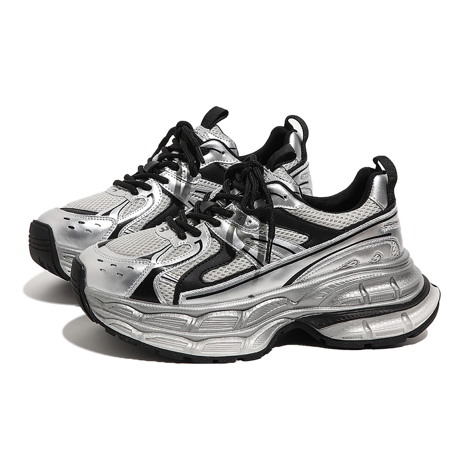 shougu/首谷小众复古厚底老爹鞋女秋季新款增高百搭运动鞋女款