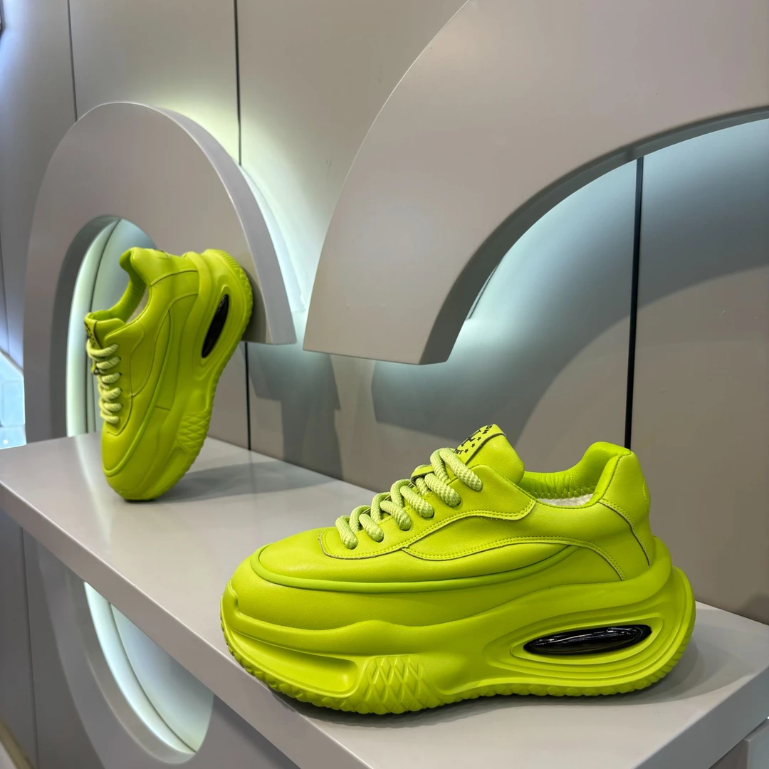 气垫老爹鞋男2024秋冬新款厚底增高减震休闲鞋百搭软底运动小白鞋