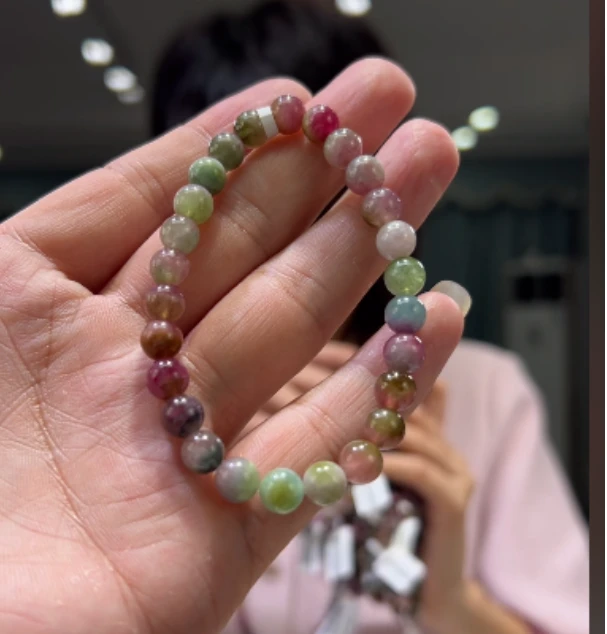 西瓜碧玺精美手串7mm(多样式发一)
