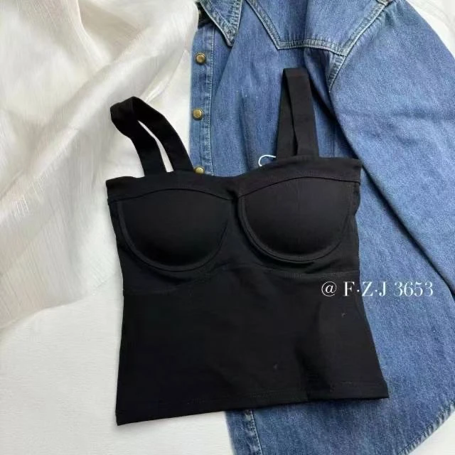 美背吊带背心内搭显瘦短款