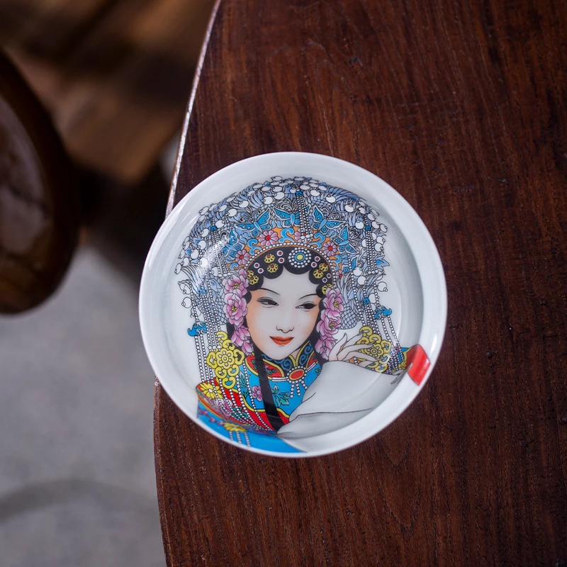 A3013 国潮粉彩新款花旦普洱杯 普洱杯 主人杯 茶杯 功夫茶杯